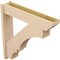 Ekena Millwork 8-in W x 40-in D x 40-in H Balboa Slat Rough Cedar Woodgrain TimberThane Outlooker, Primed Tan OUTUR080X40X40BOA24RCPR - alternate 4